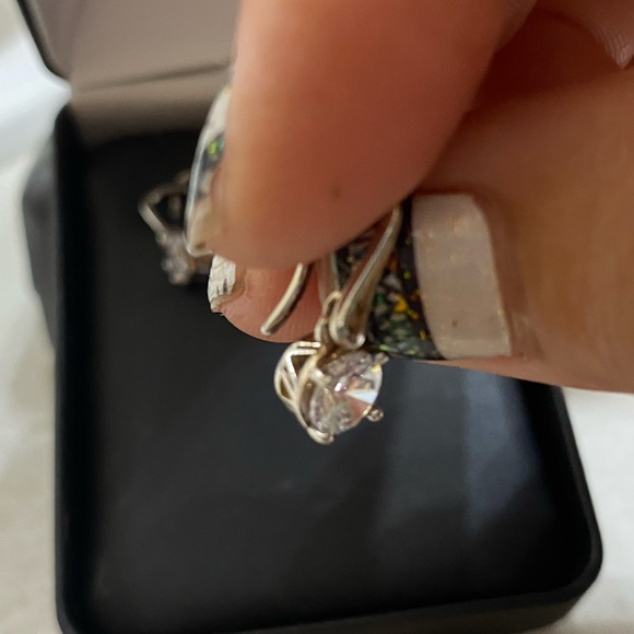 Diamond drop earrings (zubric zirconium) - Picture 6 of 6